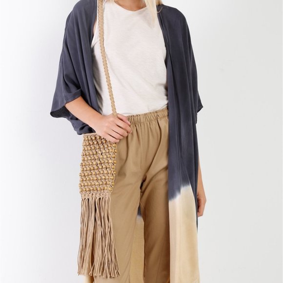 Tie-Dye Open Front Oversized Midi Kimono/Cover Up - Picture 6 of 6